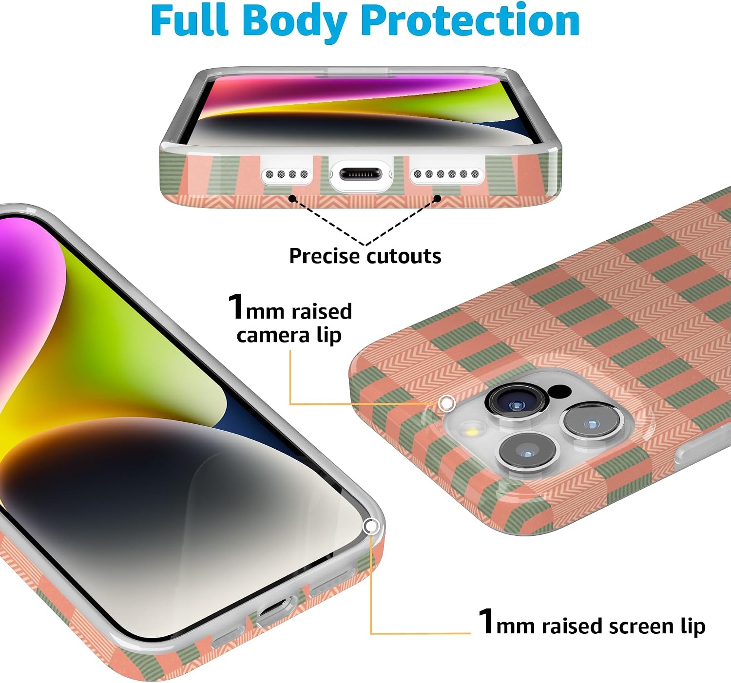 image:imageCasely iPhone 15 Pro Max Case Clear Skies Clear Shimmer Compatible with MagSafe Classic Ultra Slim DesignGrand Cabana Palm Beach