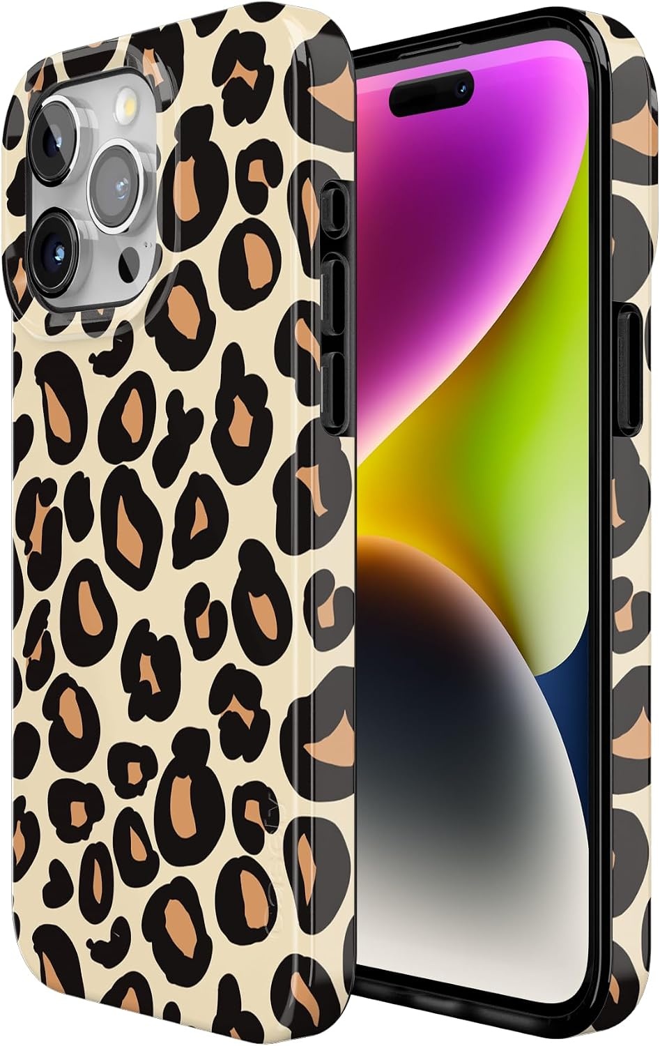 image:imageCasely iPhone 15 Pro Max Case Clear Skies Clear Shimmer Compatible with MagSafe Classic Ultra Slim DesignInto the Wild Leopard Print