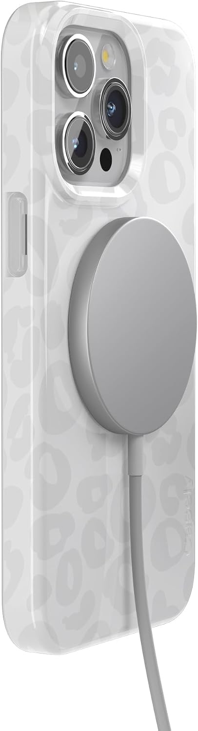 image:imageCasely iPhone 15 Pro Max Case Clear Skies Clear Shimmer Compatible with MagSafe Classic Ultra Slim DesignInto the Wild White Snow Leopard