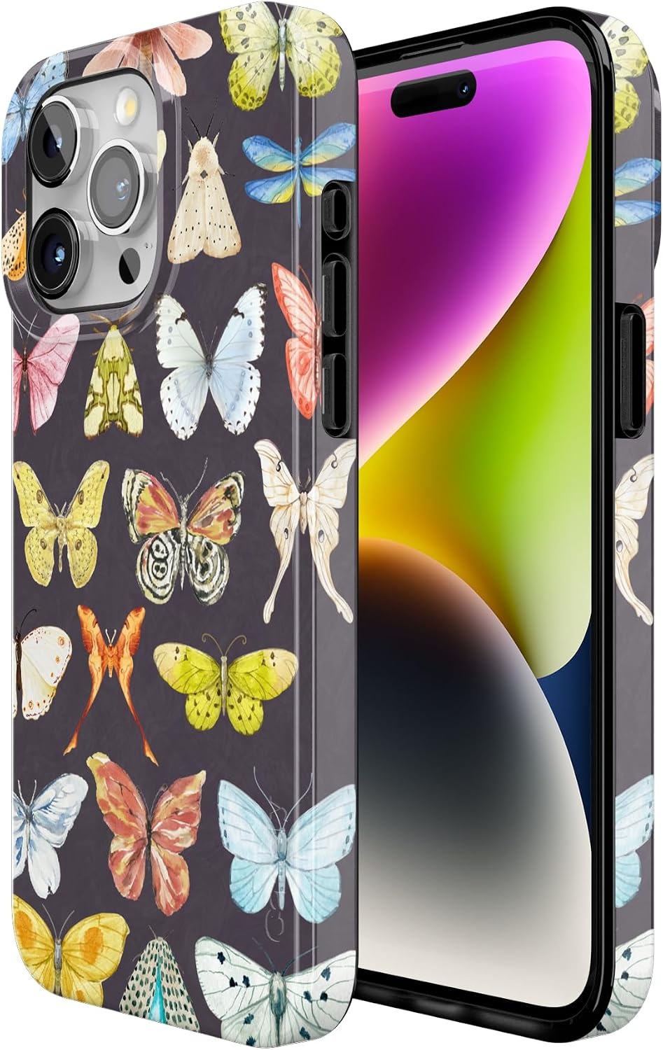 image:imageCasely iPhone 15 Pro Max Case Clear Skies Clear Shimmer Compatible with MagSafe Classic Ultra Slim DesignMidnight Monarch Jenna Palek x Casely