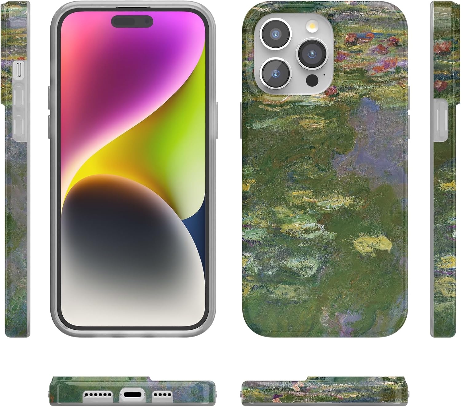 image:imageCasely iPhone 15 Pro Max Case Clear Skies Clear Shimmer Compatible with MagSafe Classic Ultra Slim DesignMonets Water Lilies The Met Museum