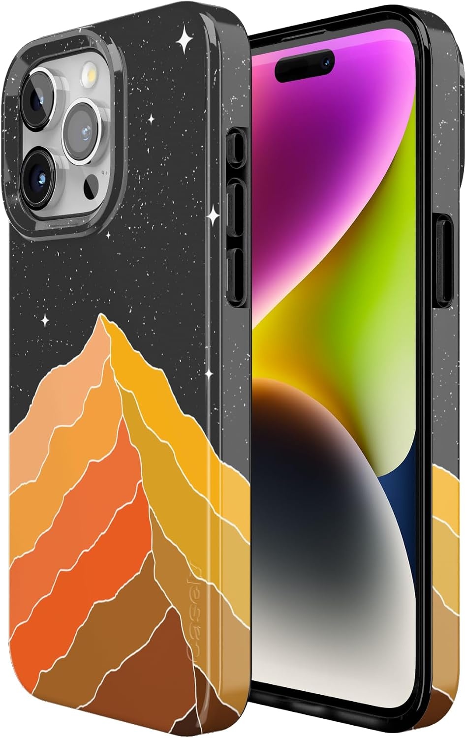 image:imageCasely iPhone 15 Pro Max Case Clear Skies Clear Shimmer Compatible with MagSafe Classic Ultra Slim DesignNight Skies Mountain Starlight