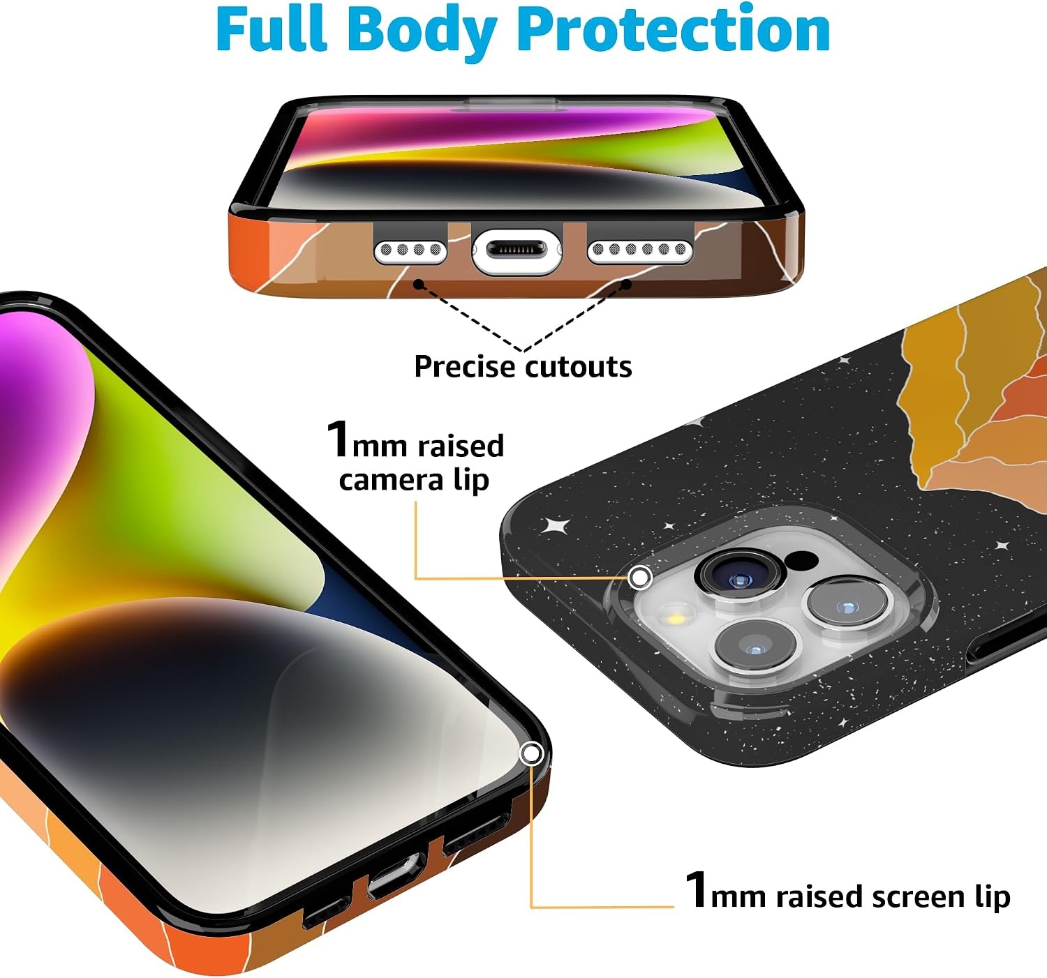 image:imageCasely iPhone 15 Pro Max Case Clear Skies Clear Shimmer Compatible with MagSafe Classic Ultra Slim DesignNight Skies Mountain Starlight