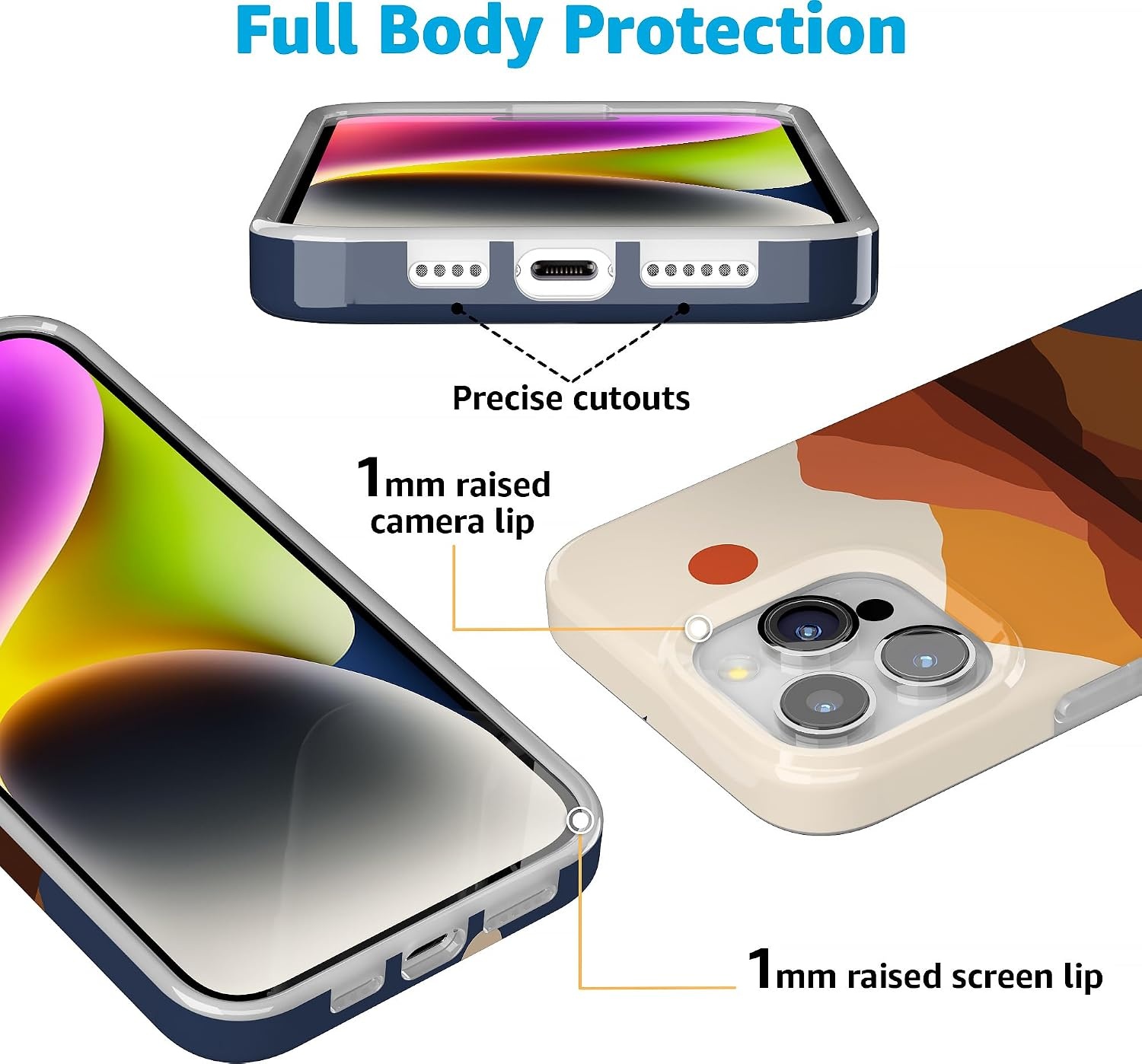 image:imageCasely iPhone 15 Pro Max Case Clear Skies Clear Shimmer Compatible with MagSafe Classic Ultra Slim DesignOpposites Attract Day Night Colorblock