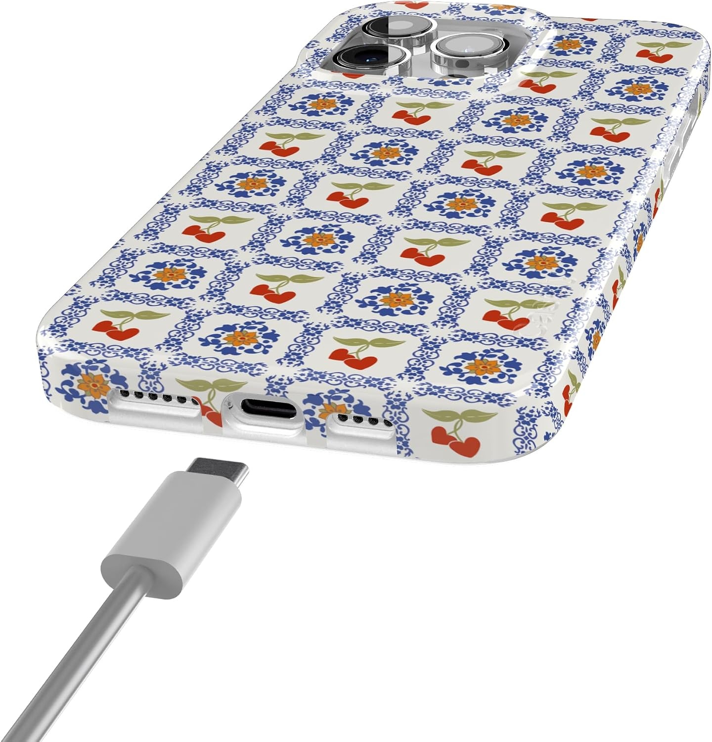 image:imageCasely iPhone 15 Pro Max Case Clear Skies Clear Shimmer Compatible with MagSafe Classic Ultra Slim DesignPalermo Dippin Daisys Italian Coast