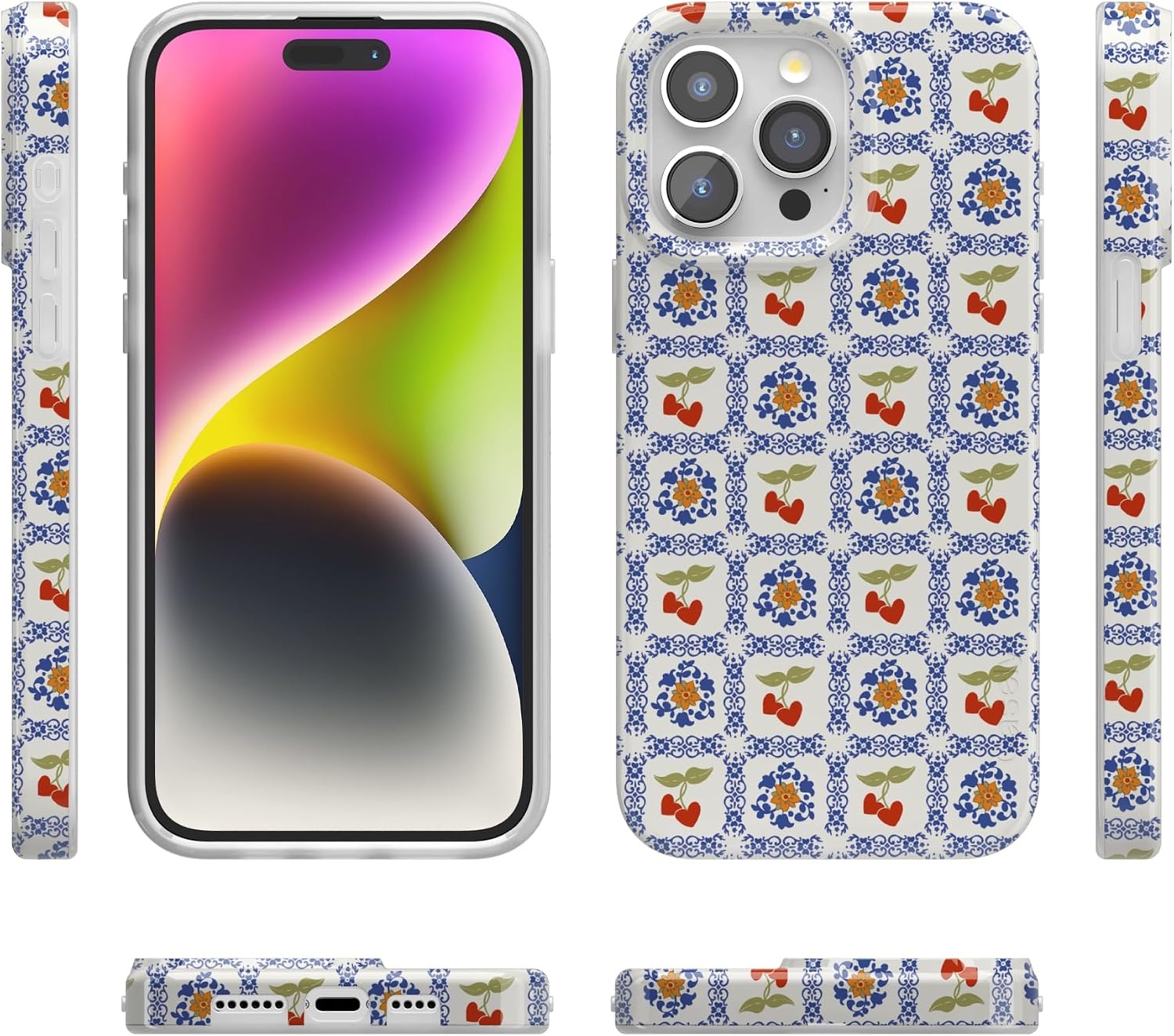 image:imageCasely iPhone 15 Pro Max Case Clear Skies Clear Shimmer Compatible with MagSafe Classic Ultra Slim DesignPalermo Dippin Daisys Italian Coast