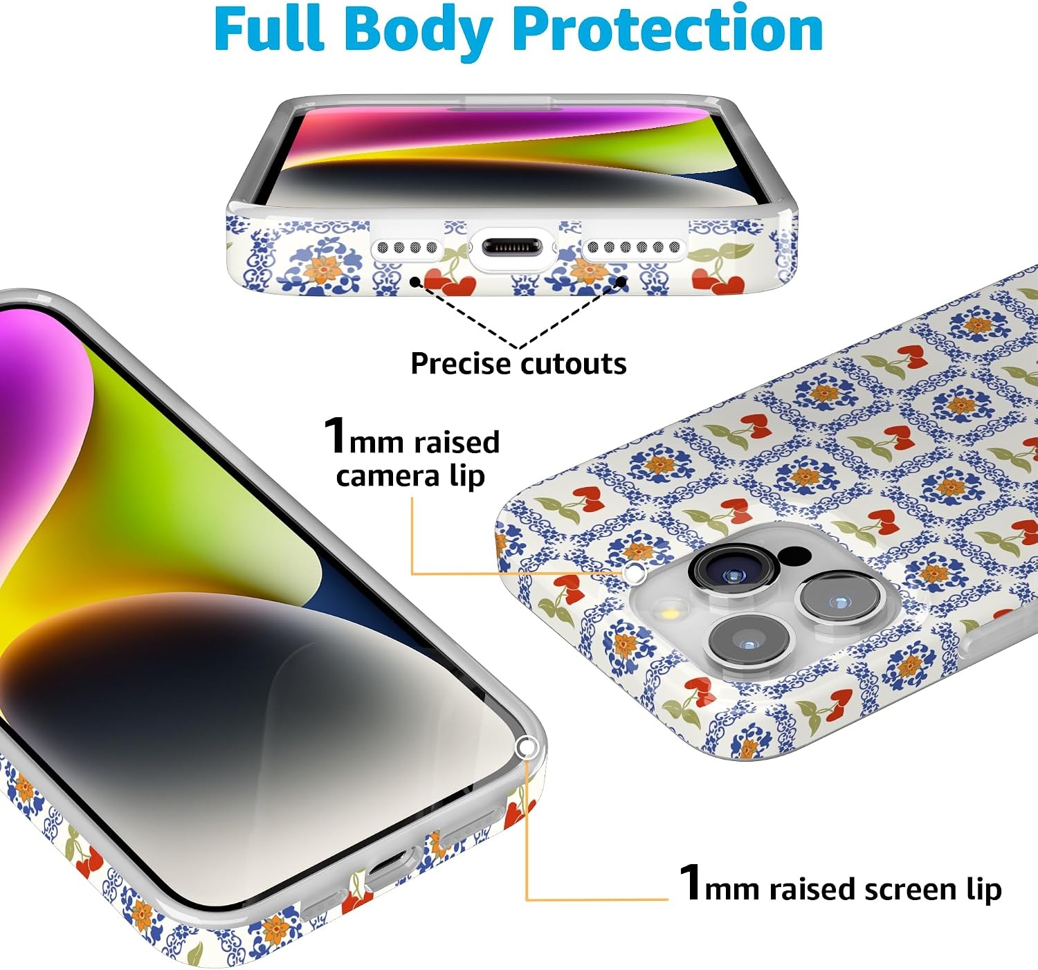 image:imageCasely iPhone 15 Pro Max Case Clear Skies Clear Shimmer Compatible with MagSafe Classic Ultra Slim DesignPalermo Dippin Daisys Italian Coast