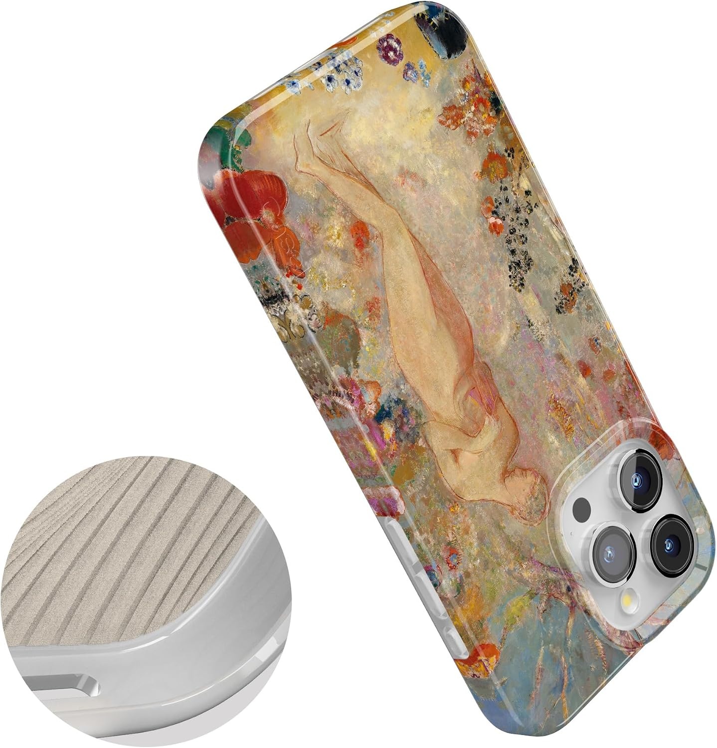image:imageCasely iPhone 15 Pro Max Case Clear Skies Clear Shimmer Compatible with MagSafe Classic Ultra Slim DesignPandora The Met Museum