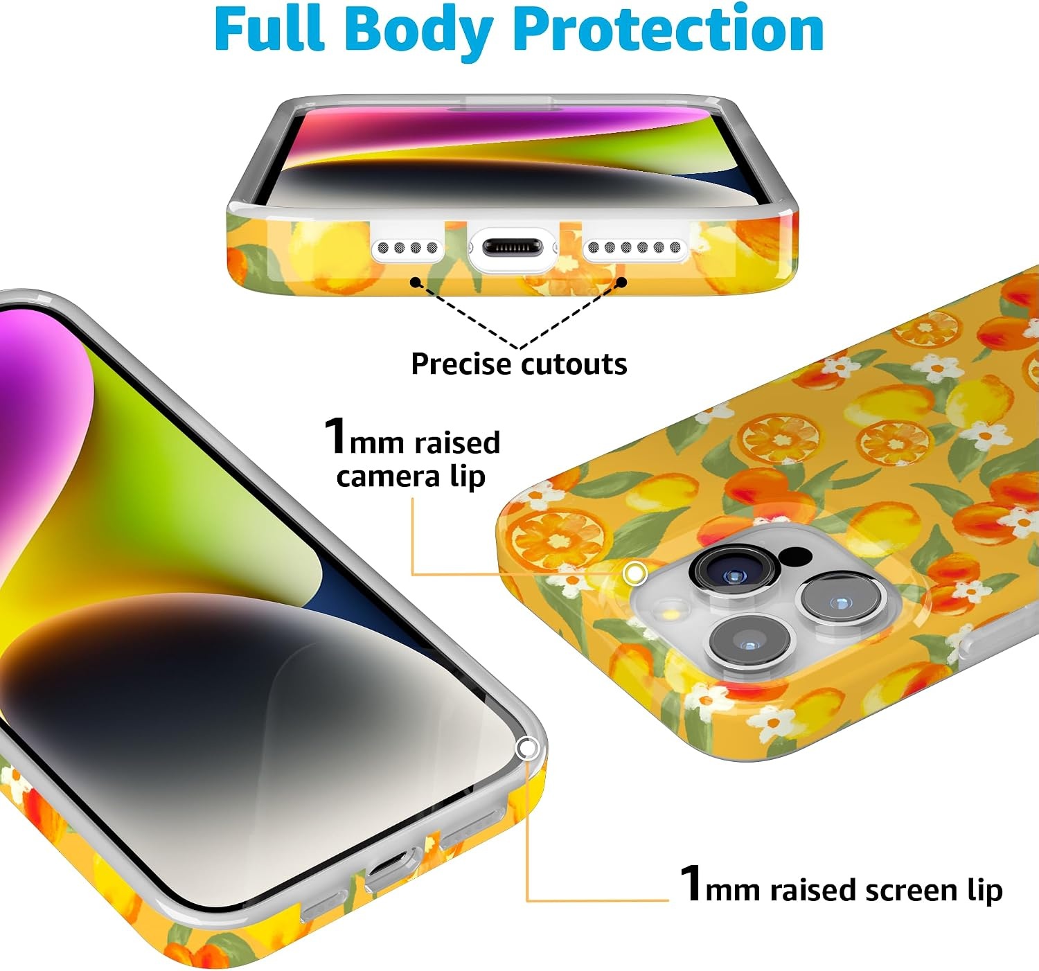 image:imageCasely iPhone 15 Pro Max Case Clear Skies Clear Shimmer Compatible with MagSafe Classic Ultra Slim DesignPositano Dippin Daisys Italian Coast