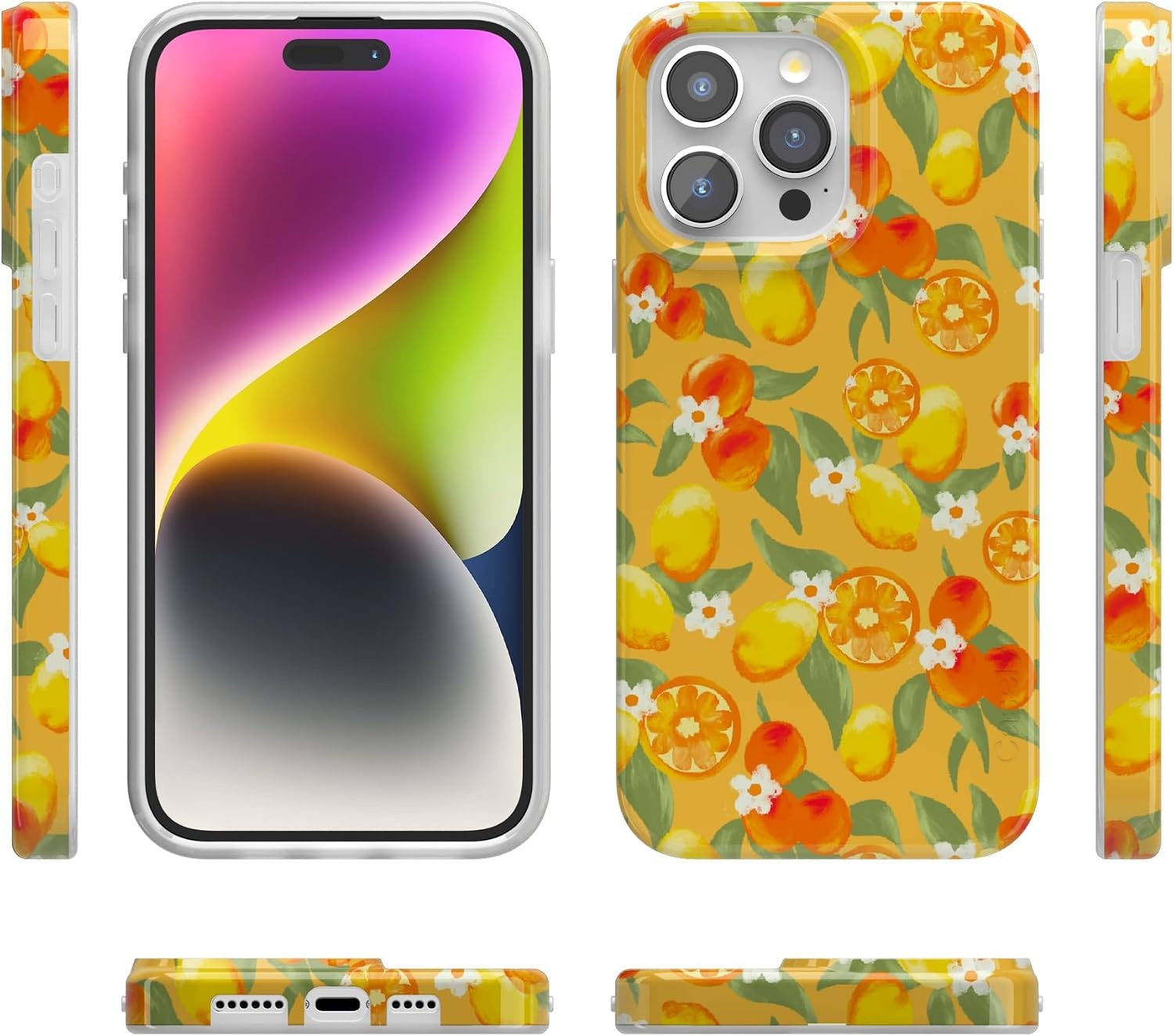 image:imageCasely iPhone 15 Pro Max Case Clear Skies Clear Shimmer Compatible with MagSafe Classic Ultra Slim DesignPositano Dippin Daisys Italian Coast