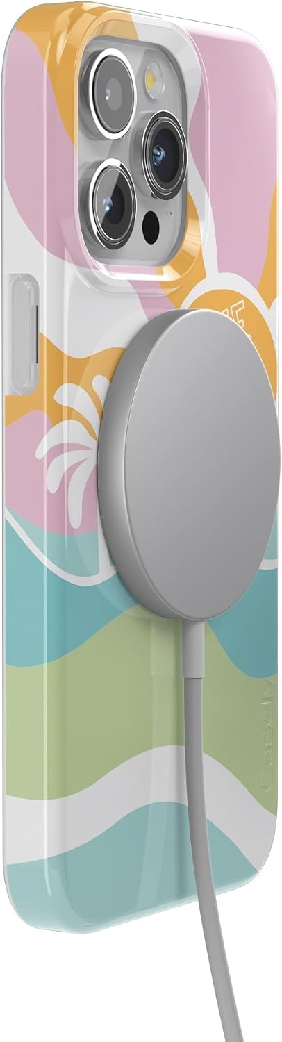 image:imageCasely iPhone 15 Pro Max Case Clear Skies Clear Shimmer Compatible with MagSafe Classic Ultra Slim DesignPura Vida Tropical Dreams