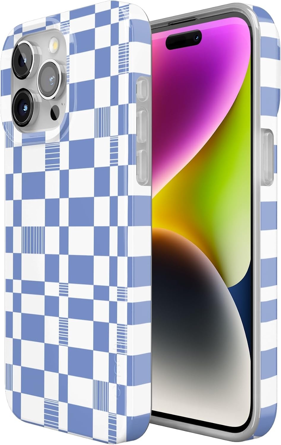image:imageCasely iPhone 15 Pro Max Case Clear Skies Clear Shimmer Compatible with MagSafe Classic Ultra Slim DesignReality Check Periwinkle