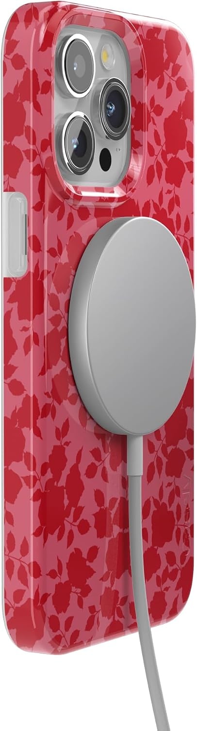 image:imageCasely iPhone 15 Pro Max Case Clear Skies Clear Shimmer Compatible with MagSafe Classic Ultra Slim DesignRose Garden Red Aesthetic
