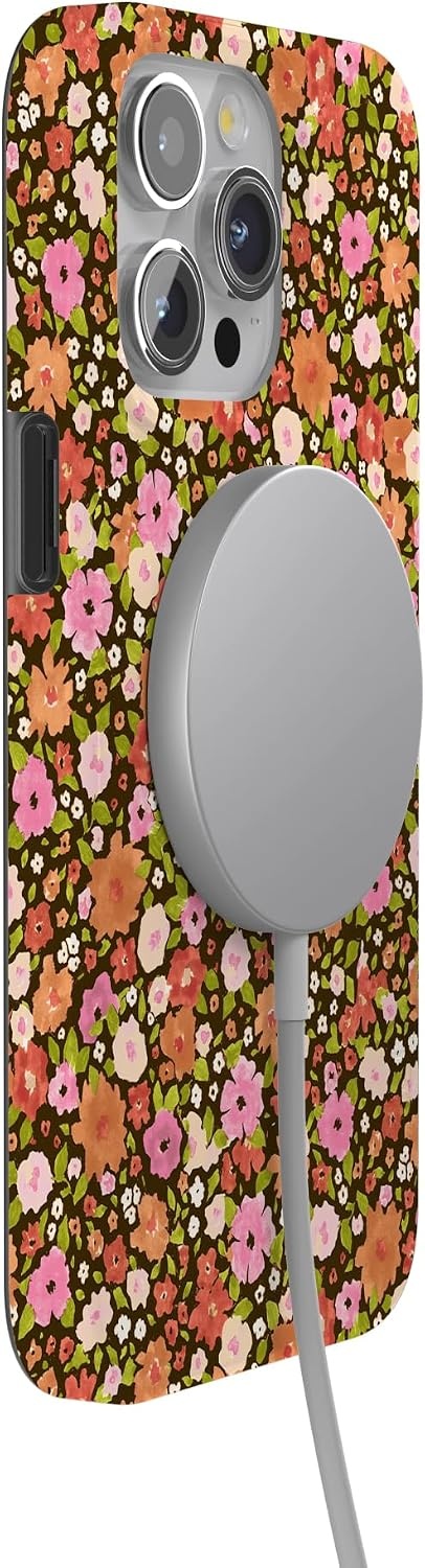 image:imageCasely iPhone 15 Pro Max Case Clear Skies Clear Shimmer Compatible with MagSafe Classic Ultra Slim DesignRustic Roses Boho Bouquet