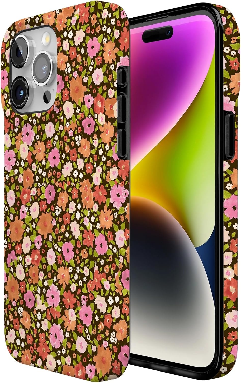 image:imageCasely iPhone 15 Pro Max Case Clear Skies Clear Shimmer Compatible with MagSafe Classic Ultra Slim DesignRustic Roses Boho Bouquet