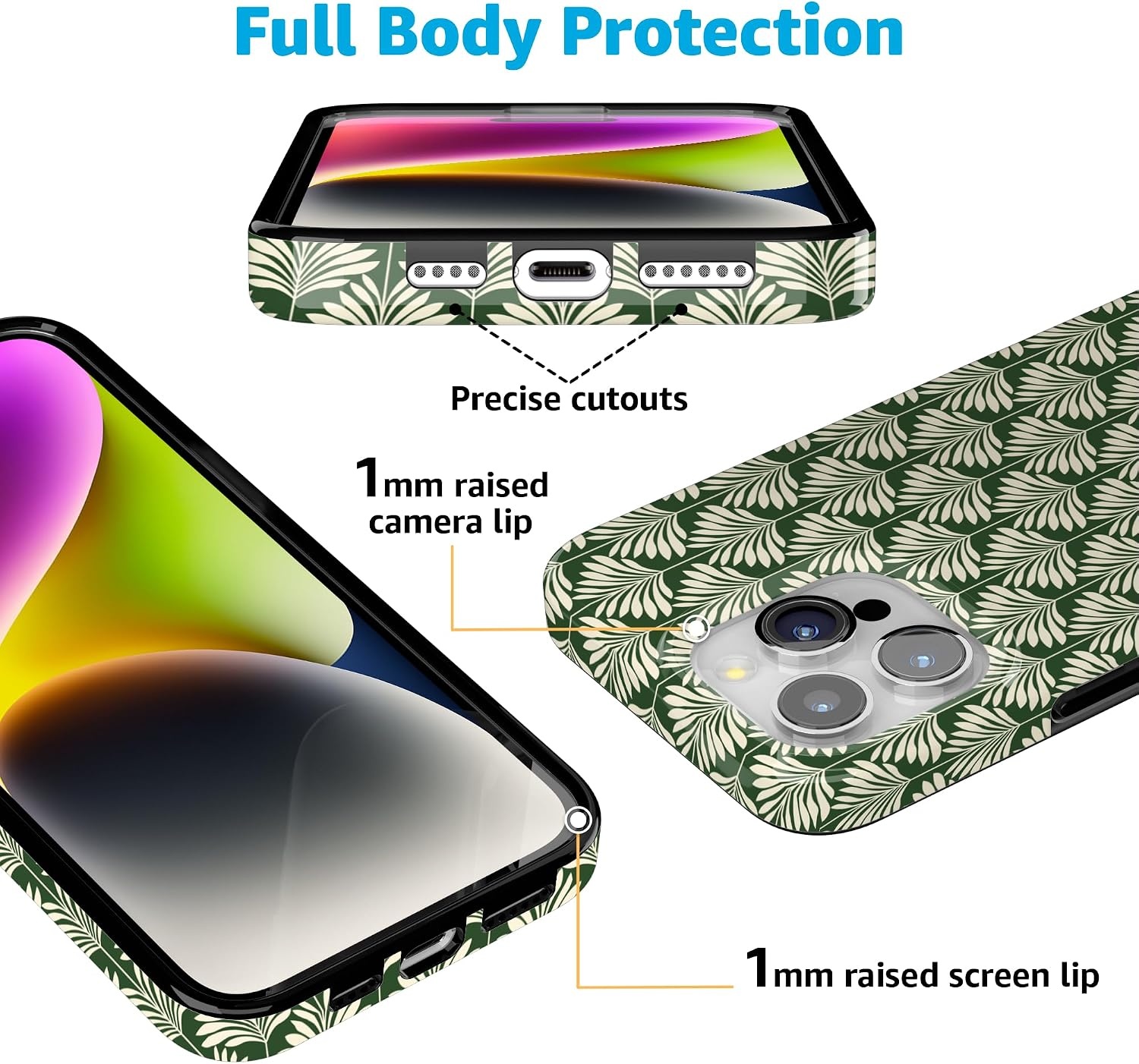 image:imageCasely iPhone 15 Pro Max Case Clear Skies Clear Shimmer Compatible with MagSafe Classic Ultra Slim DesignThe Boyfriend Collection Cabana Nights