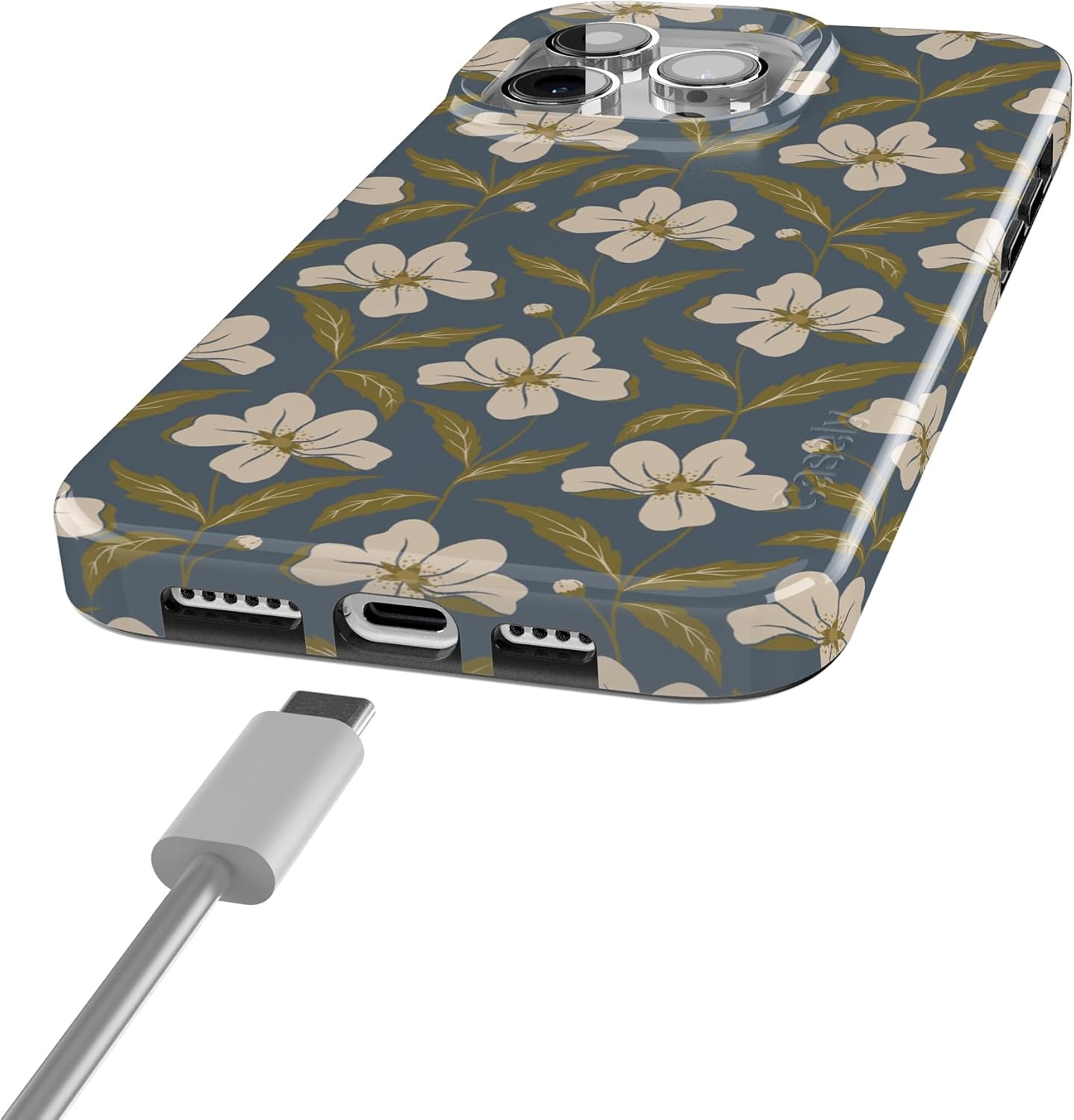 image:imageCasely iPhone 15 Pro Max Case Clear Skies Clear Shimmer Compatible with MagSafe Classic Ultra Slim DesignThe Boyfriend Collection Leid Back