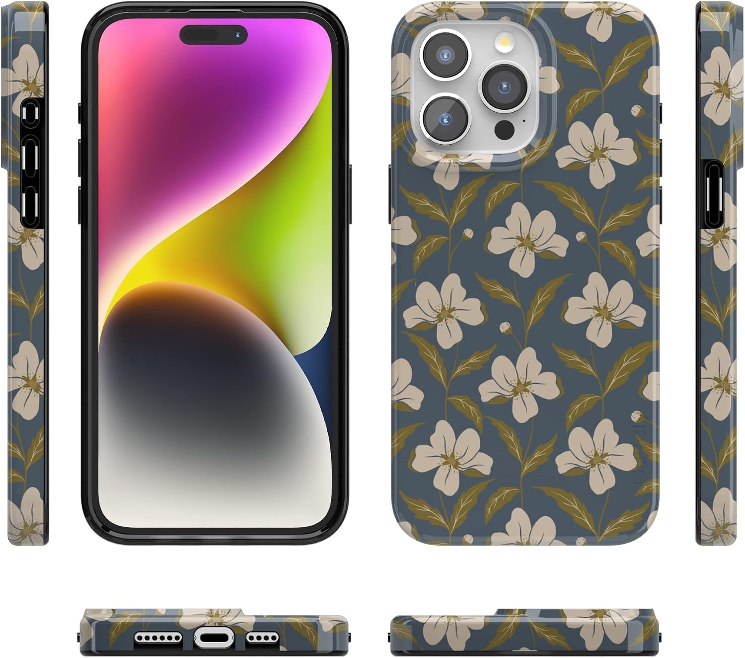 image:imageCasely iPhone 15 Pro Max Case Clear Skies Clear Shimmer Compatible with MagSafe Classic Ultra Slim DesignThe Boyfriend Collection Leid Back