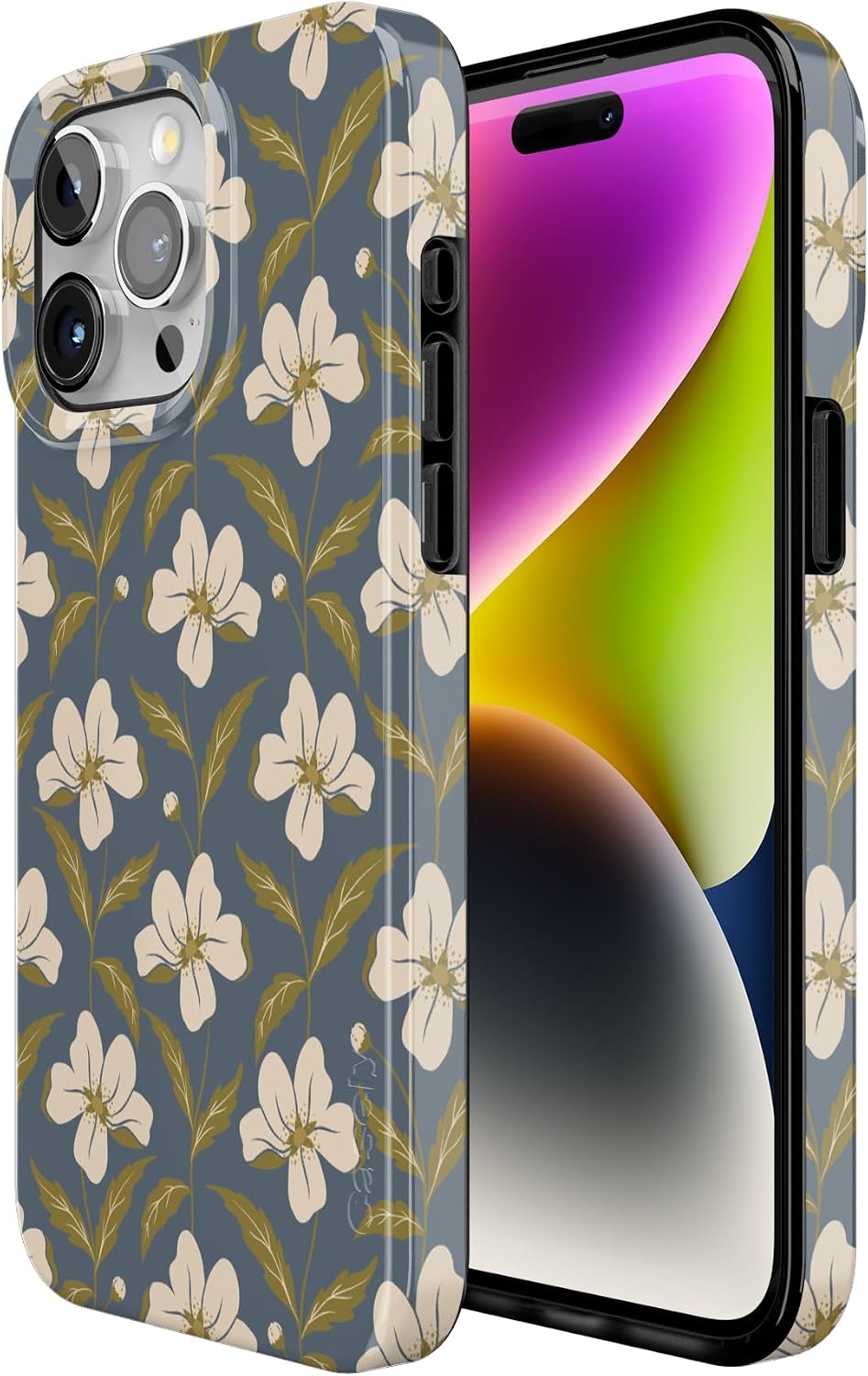 image:imageCasely iPhone 15 Pro Max Case Clear Skies Clear Shimmer Compatible with MagSafe Classic Ultra Slim DesignThe Boyfriend Collection Leid Back