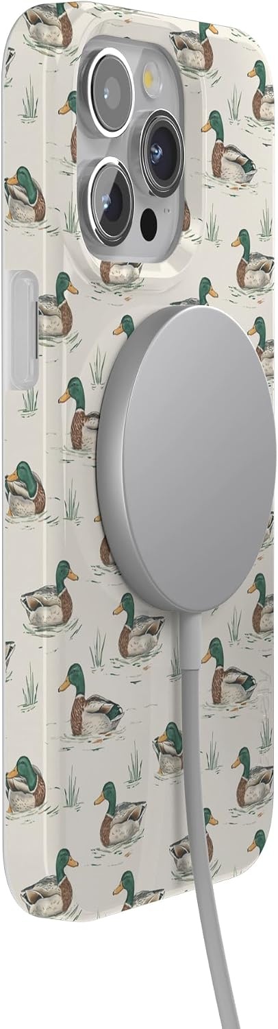 image:imageCasely iPhone 15 Pro Max Case Clear Skies Clear Shimmer Compatible with MagSafe Classic Ultra Slim DesignThe Boyfriend Collection Mallard Co