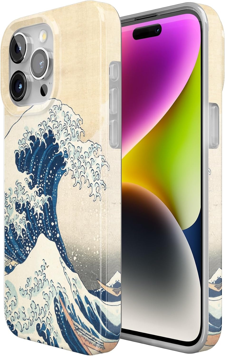 image:imageCasely iPhone 15 Pro Max Case Clear Skies Clear Shimmer Compatible with MagSafe Classic Ultra Slim DesignThe Great Wave The Met Museum