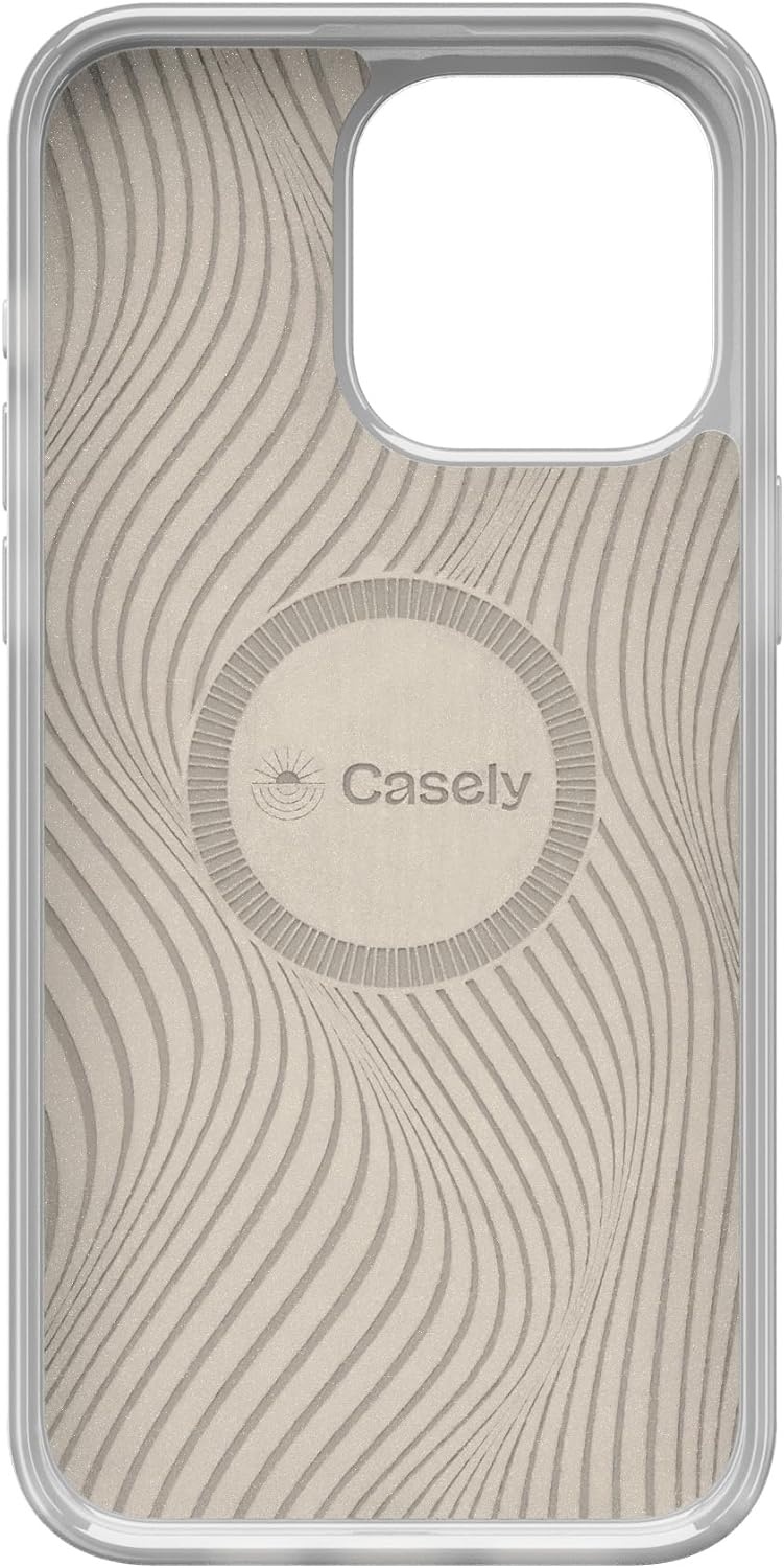 image:imageCasely iPhone 15 Pro Max Case Clear Skies Clear Shimmer Compatible with MagSafe Classic Ultra Slim DesignVan Gogh Almond Blossom Floral