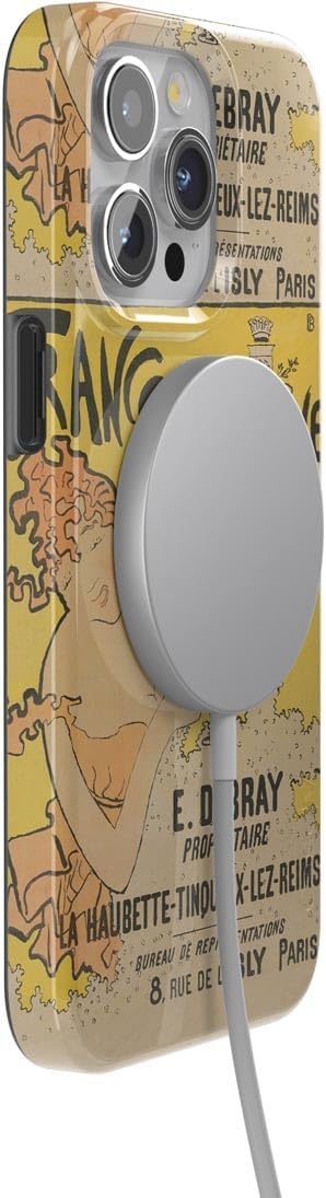 image:imageCasely iPhone 15 Pro Max Case Clear Skies Clear Shimmer Compatible with MagSafe Classic Ultra Slim DesignVan Gogh French Bubbly