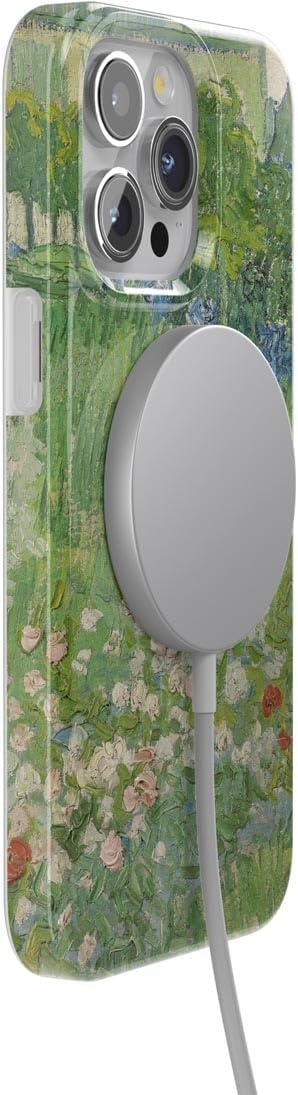 image:imageCasely iPhone 15 Pro Max Case Clear Skies Clear Shimmer Compatible with MagSafe Classic Ultra Slim DesignVan Gogh Vincents Admired Garden