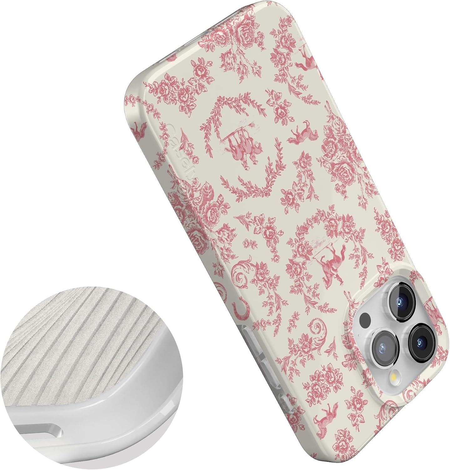 image:imageCasely iPhone 15 Pro Max Case Clear Skies Clear Shimmer Compatible with MagSafe Classic Ultra Slim DesignWestern Bloom Jenna Palek x Casely