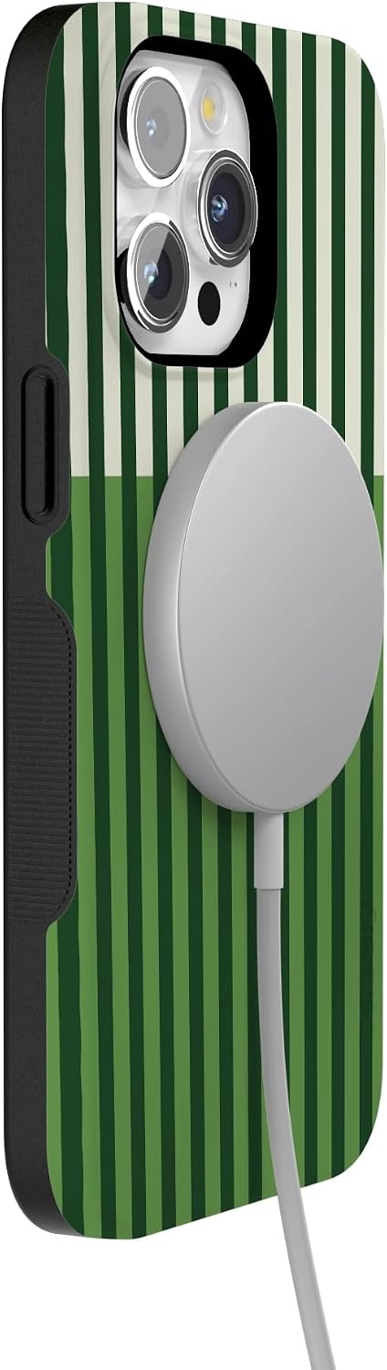 image:imageCasely iPhone 15 Pro Max Case Clubhouse Fairway Stripes Bold Protective Design Compatible with MagSafe