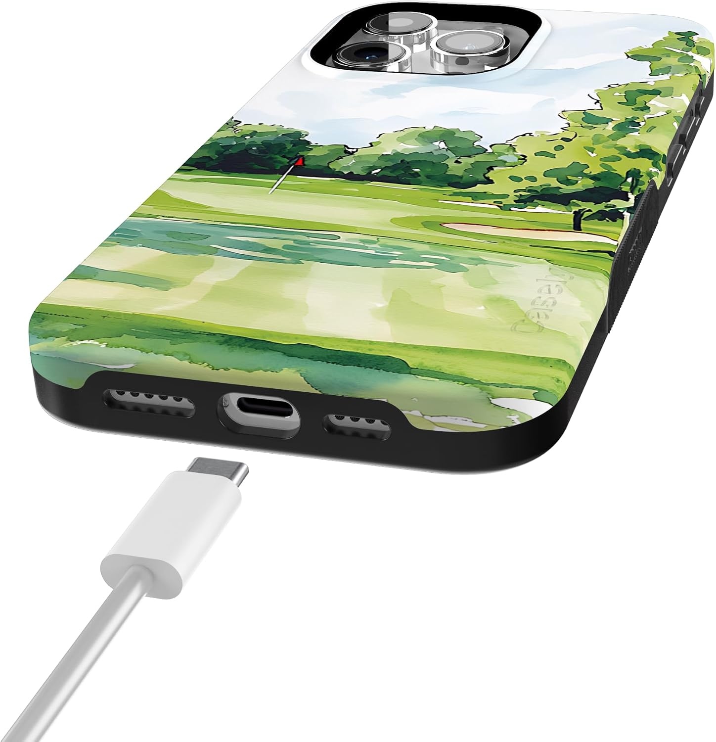 image:imageCasely iPhone 15 Pro Max Case Clubhouse Tee Time Bold Protective Design Compatible with MagSafe
