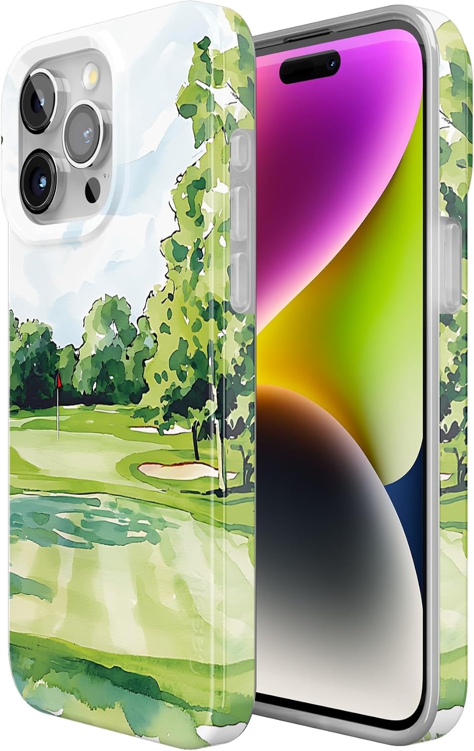 image:imageCasely iPhone 15 Pro Max Case Clubhouse Tee Time Compatible with MagSafe Classic Ultra Thin Design