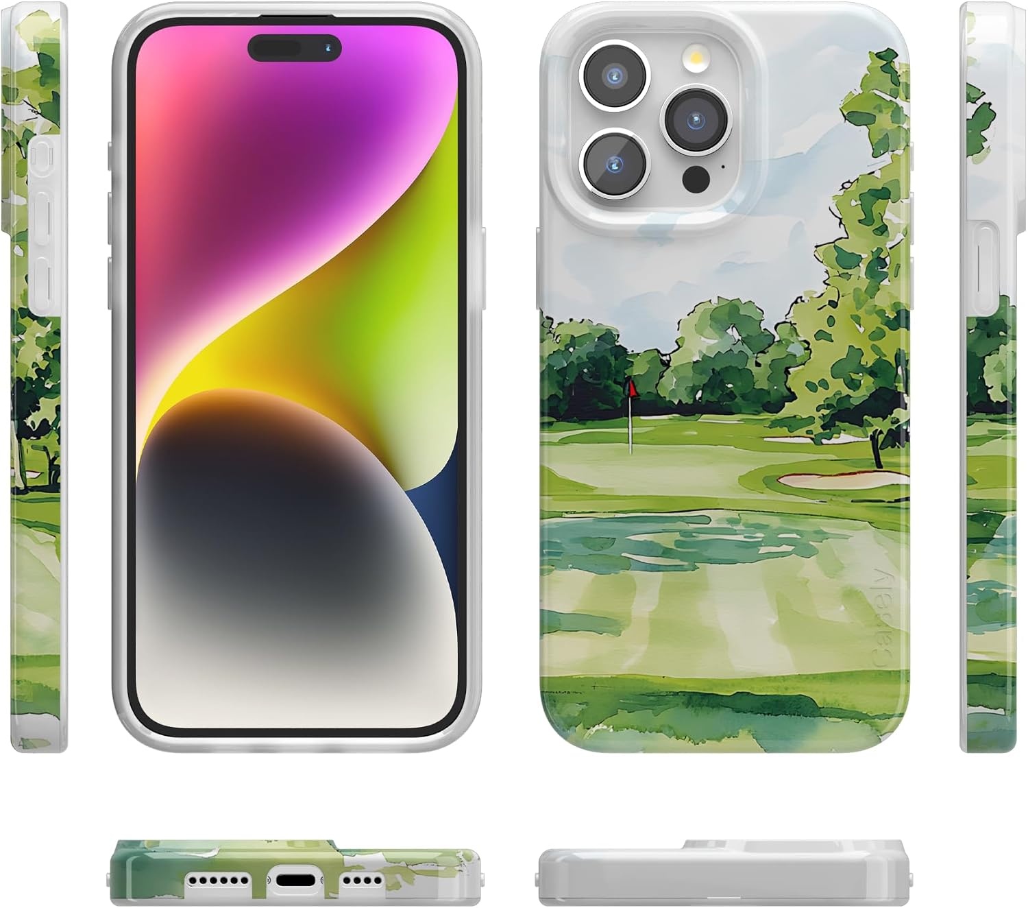 image:imageCasely iPhone 15 Pro Max Case Clubhouse Tee Time Compatible with MagSafe Classic Ultra Thin Design