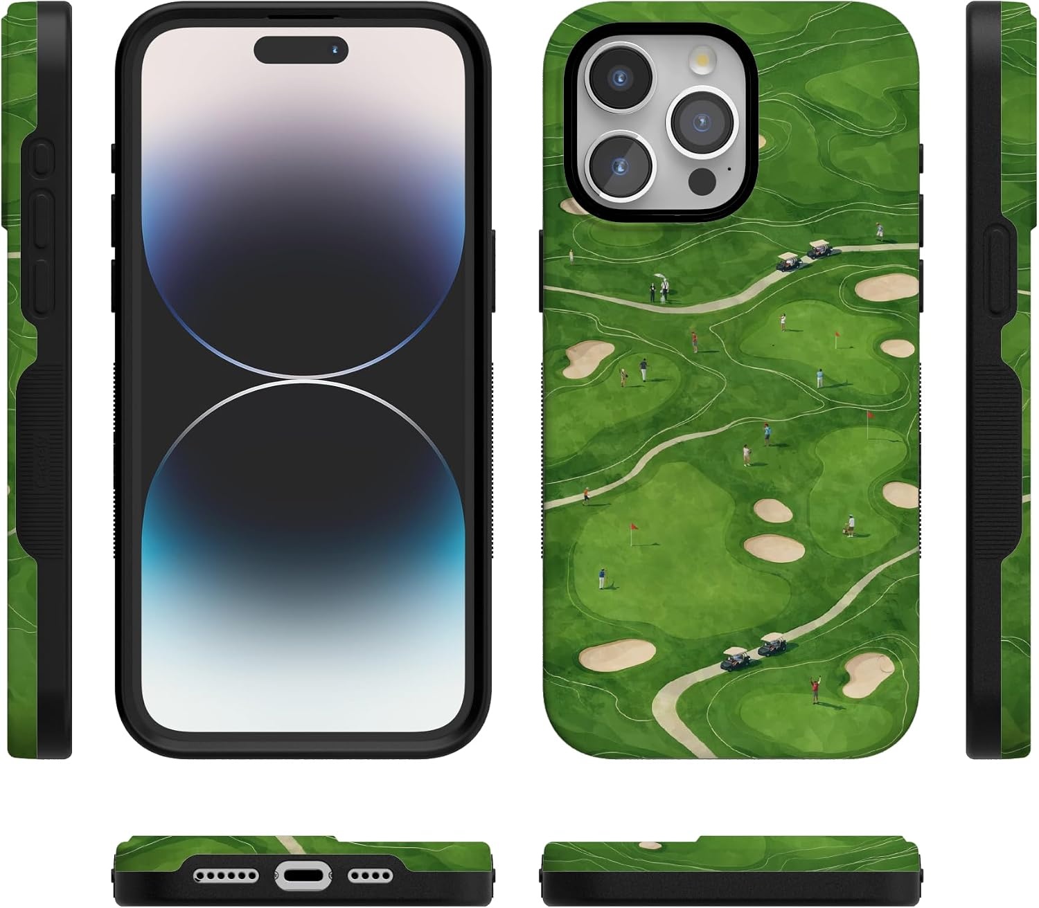 image:imageCasely iPhone 15 Pro Max Case Clubhouse The Back Nine Bold Protective Design Compatible with MagSafe