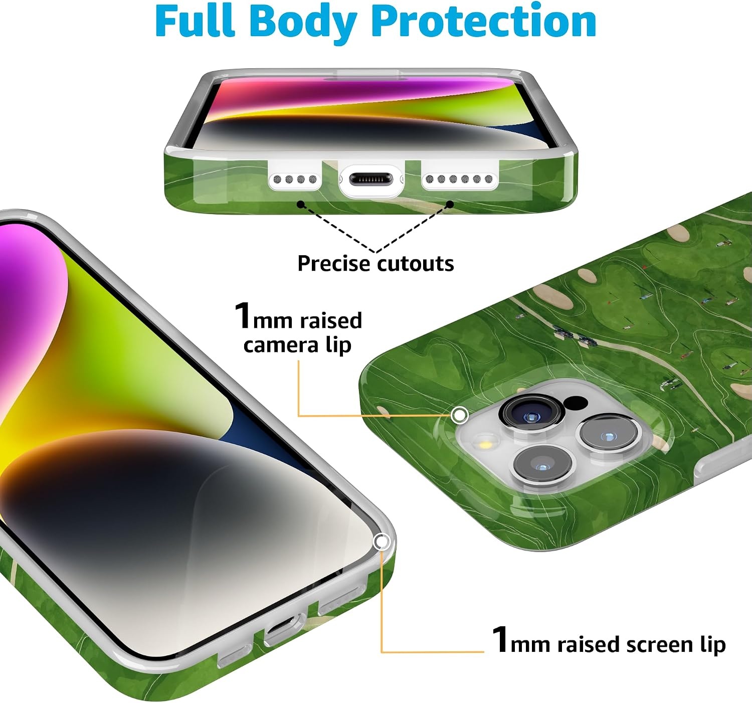 image:imageCasely iPhone 15 Pro Max Case Clubhouse The Back Nine Compatible with MagSafe Classic Ultra Thin Design