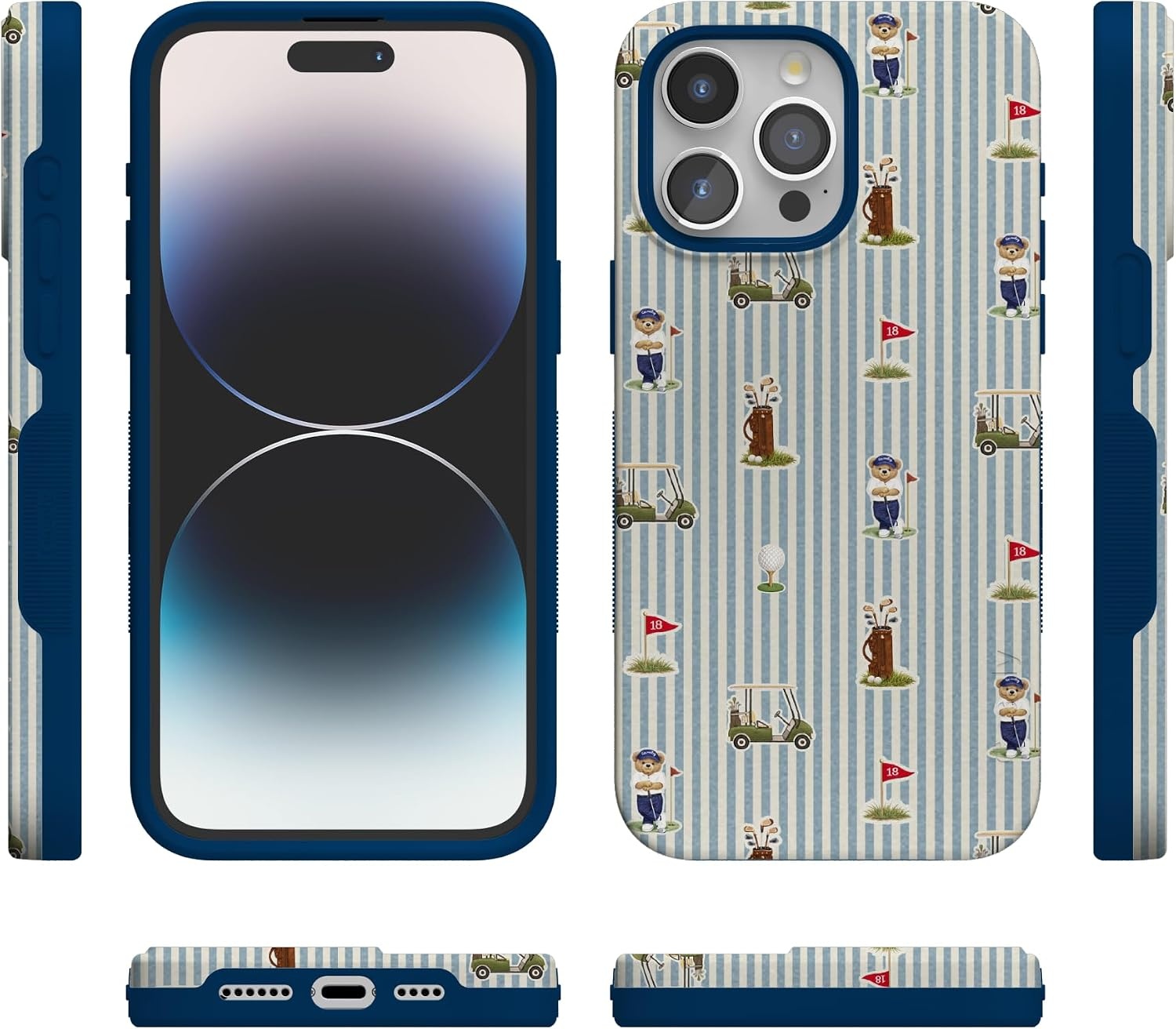 image:imageCasely iPhone 15 Pro Max Case Clubhouse The Caddie Print Bold Protective Design Compatible with MagSafe