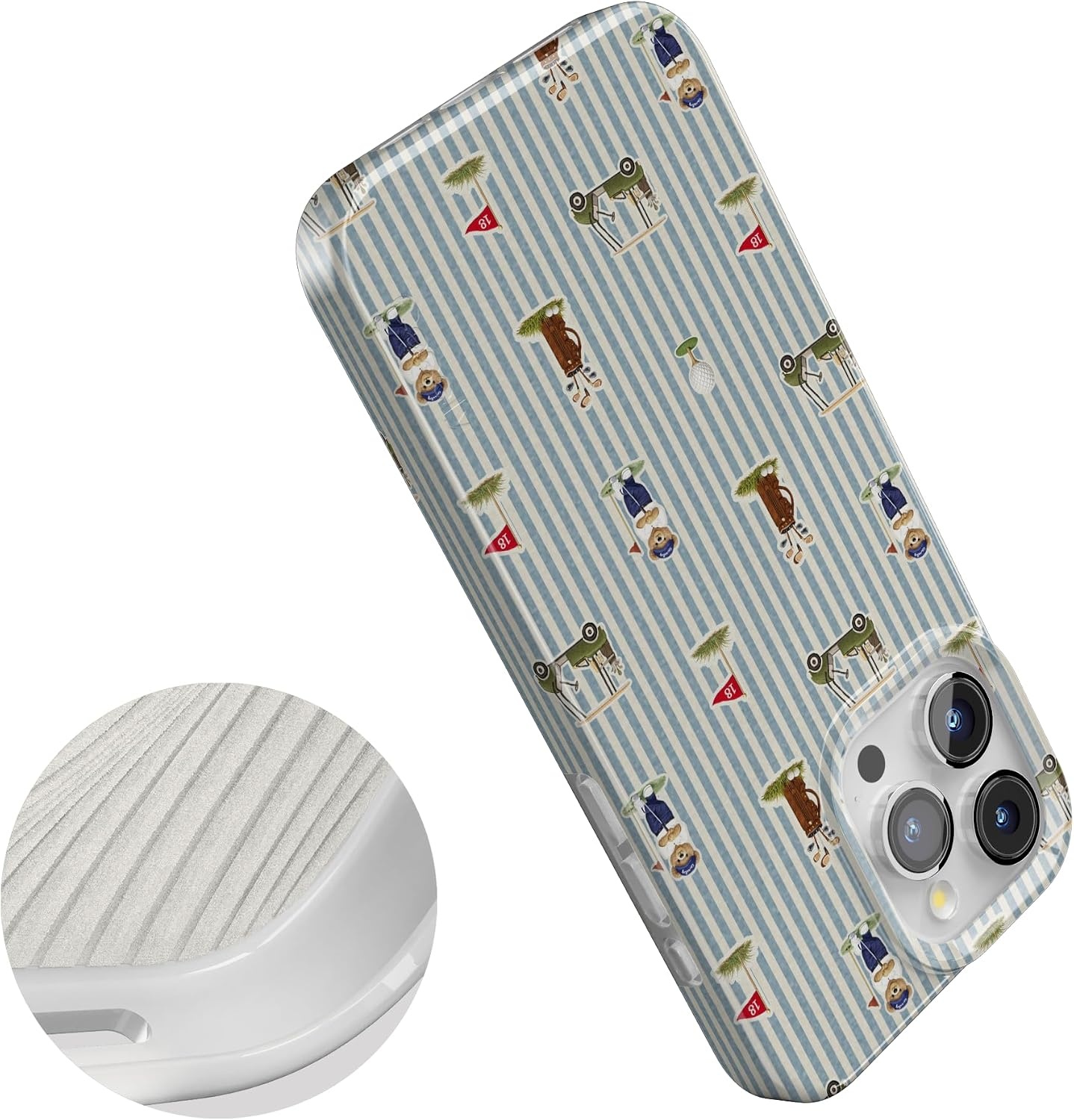 image:imageCasely iPhone 15 Pro Max Case Clubhouse The Caddie Print Compatible with MagSafe Classic Ultra Thin Design