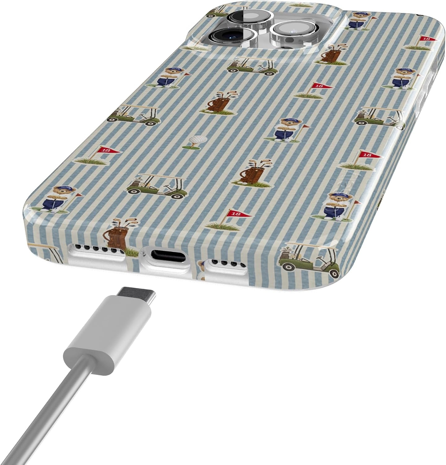 image:imageCasely iPhone 15 Pro Max Case Clubhouse The Caddie Print Compatible with MagSafe Classic Ultra Thin Design
