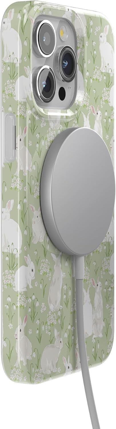 image:imageCasely iPhone 15 Pro Max Case Hop to it Green Bunny Compatible with MagSafe Classic Ultra Thin Design
