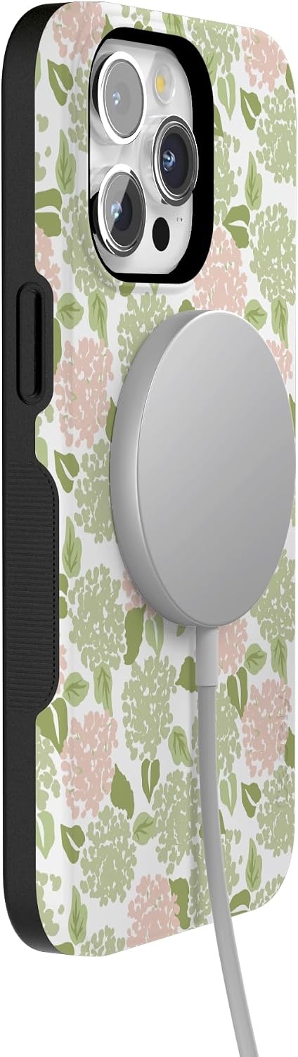image:imageCasely iPhone 15 Pro Max Case Hydrangea Haze Floral Garden Bold Protective Design Compatible with MagSafe