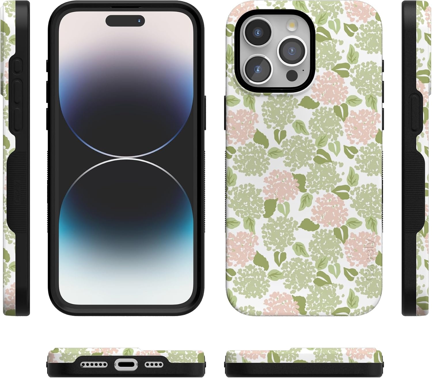 image:imageCasely iPhone 15 Pro Max Case Hydrangea Haze Floral Garden Bold Protective Design Compatible with MagSafe