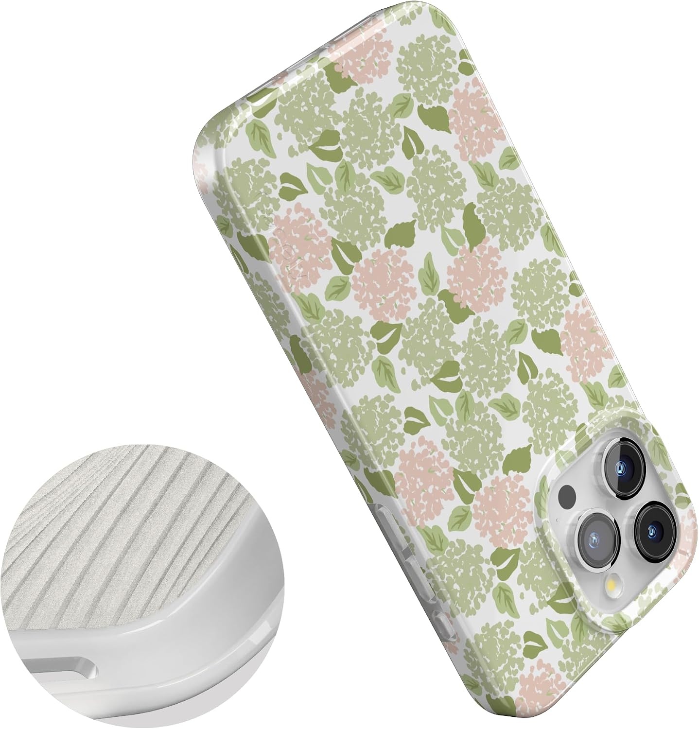 image:imageCasely iPhone 15 Pro Max Case Hydrangea Haze Floral Garden Compatible with MagSafe Classic Ultra Thin Design