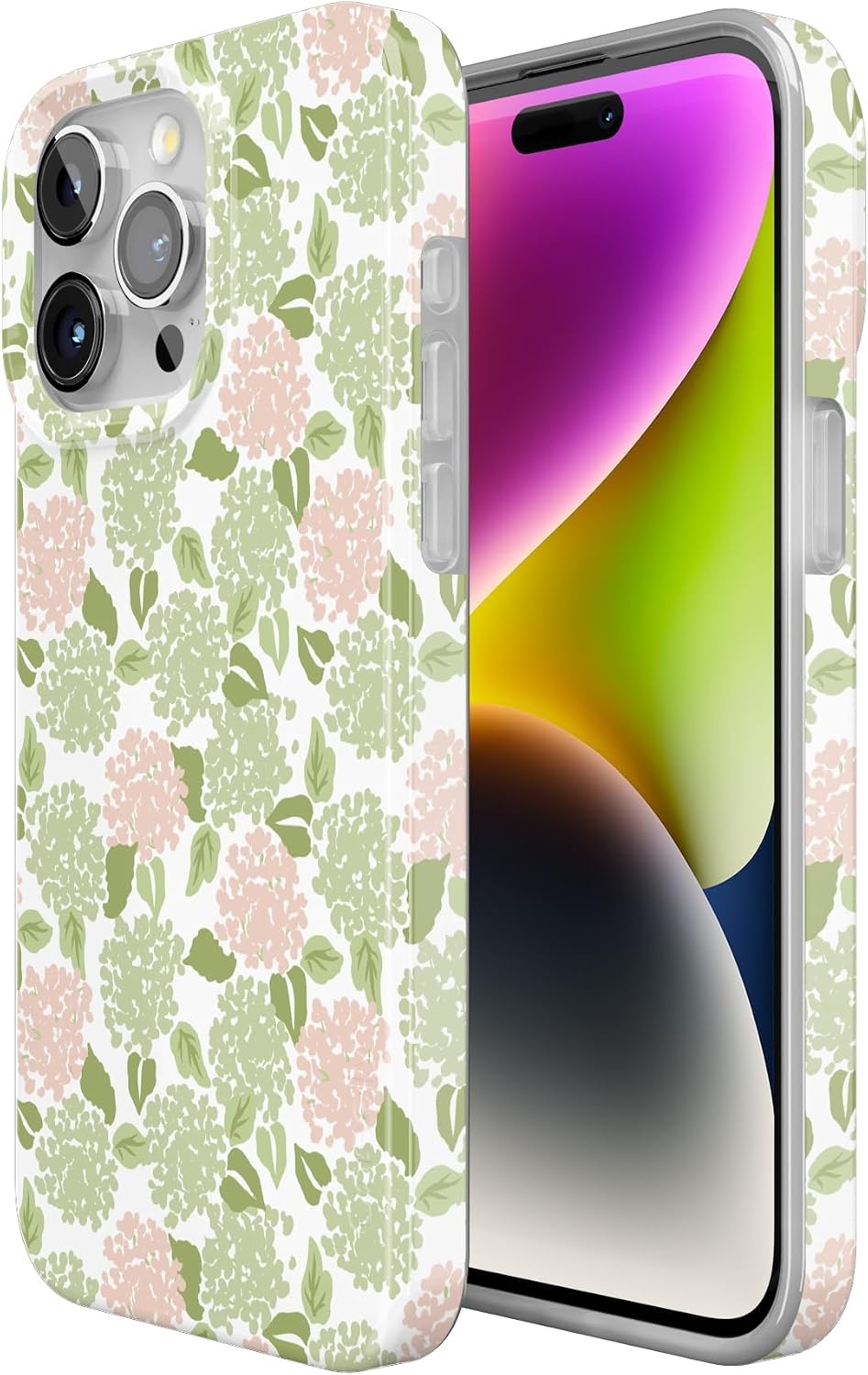 image:imageCasely iPhone 15 Pro Max Case Hydrangea Haze Floral Garden Compatible with MagSafe Classic Ultra Thin Design