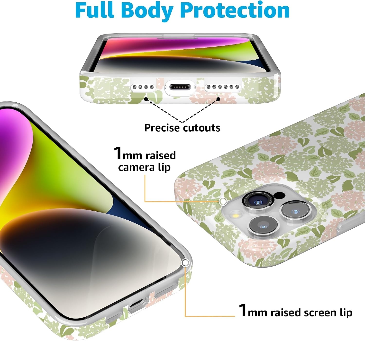 image:imageCasely iPhone 15 Pro Max Case Hydrangea Haze Floral Garden Compatible with MagSafe Classic Ultra Thin Design