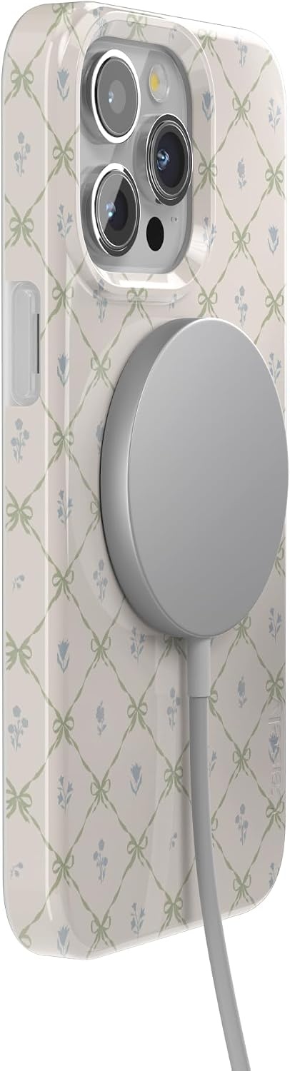 image:imageCasely iPhone 15 Pro Max Case Petite Petals Floral Dainty Lattice Compatible with MagSafe Classic Ultra Thin Design