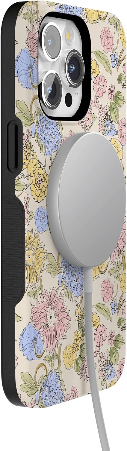image:imageCasely iPhone 15 Pro Max Case Prairie Blooms Pastel Floral Bold Protective Design Compatible with MagSafe