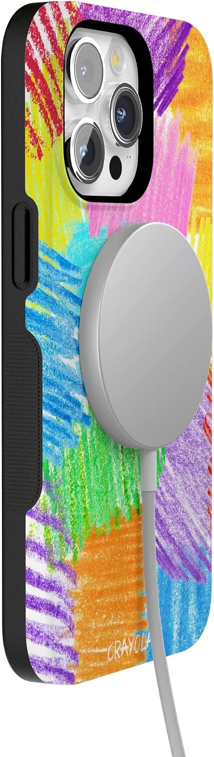 image:imageCasely iPhone 15 Pro Max Case Scribble Me that Crayola Rainbow Pencil Bold Protective Design Compatible with MagSafe