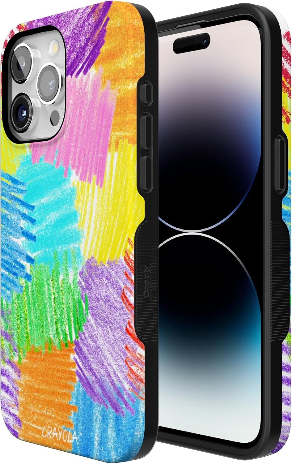 image:imageCasely iPhone 15 Pro Max Case Scribble Me that Crayola Rainbow Pencil Bold Protective Design Compatible with MagSafe