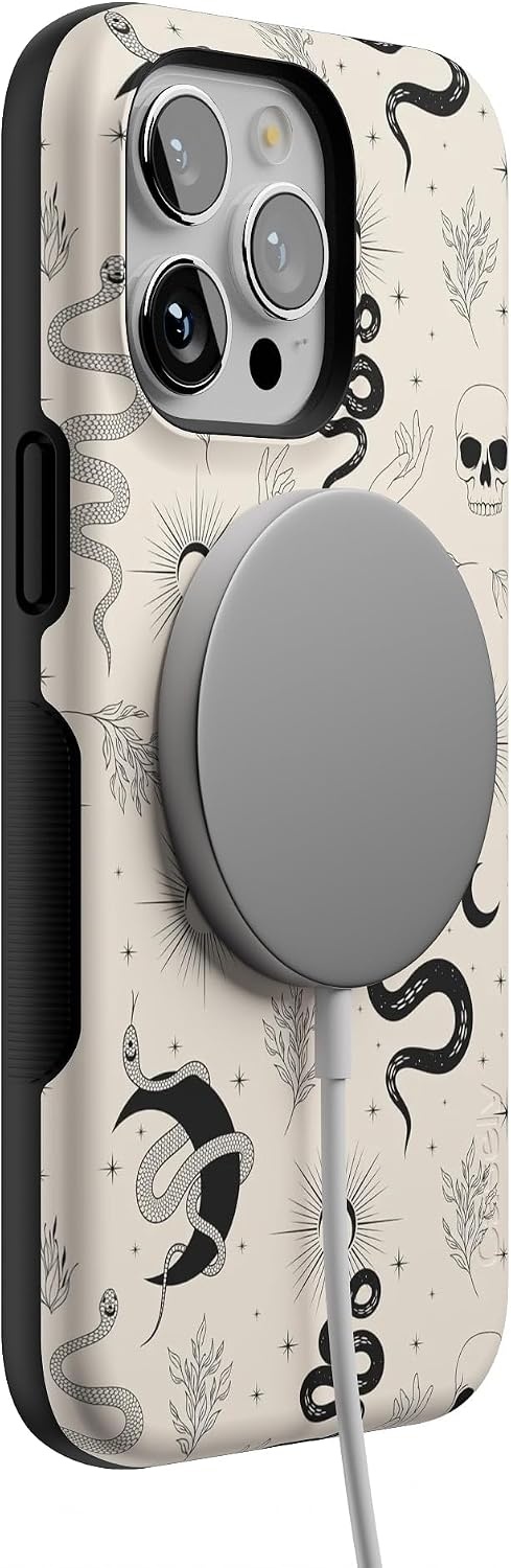 image:imageCasely iPhone 15 Pro Max Case Snakes amp Skulls No Further Explanation Bold Protective Design Compatible with MagSafe