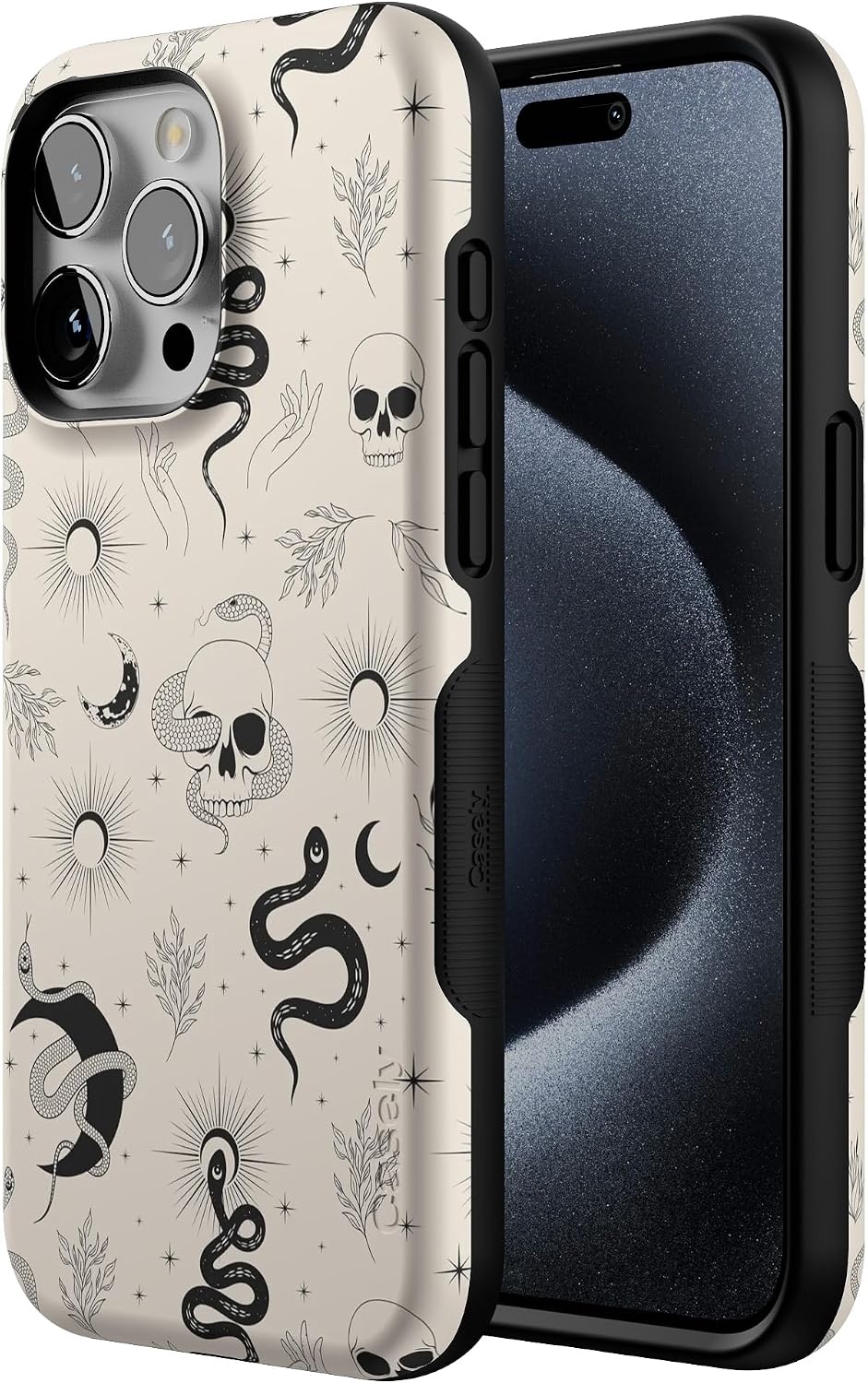 image:imageCasely iPhone 15 Pro Max Case Snakes amp Skulls No Further Explanation Bold Protective Design Compatible with MagSafe